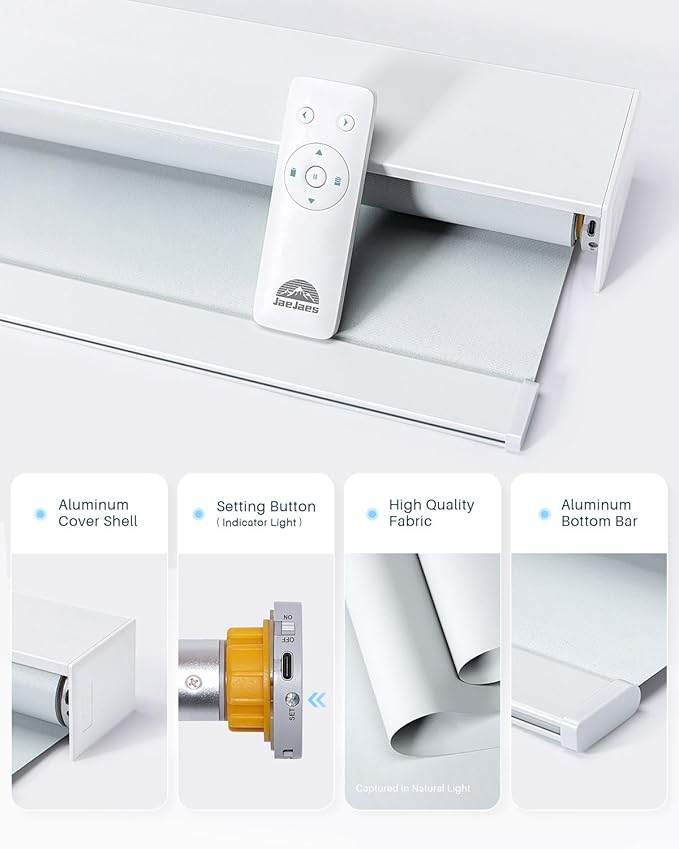 Smart Roller Shades for Windows, Alexa Blackout Motorized Blinds - Image 7