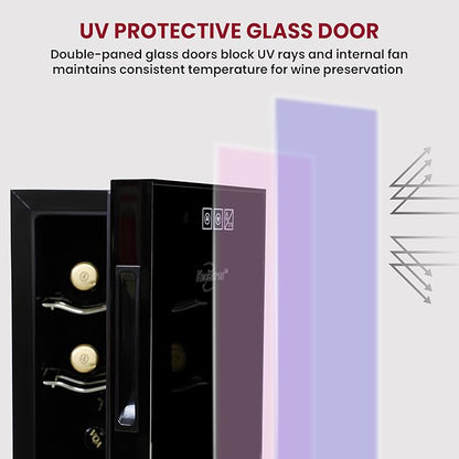 Koolatron 6 Bottle Wine Fridge – Freestanding Wine Cooler - Image 3