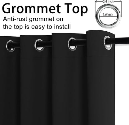 JIUZHEN Black Blackout Curtains - Image 5