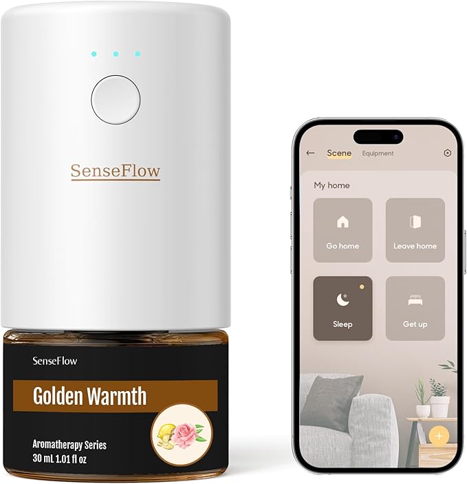 SF101S Pro Smart Waterless Essential Oil Diffuser, Plug in Aromatherapy by SenseFlow
