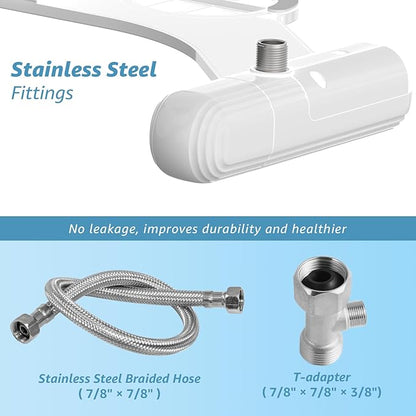 Ultra-Slim Bidet Attachment for Toilet, Non-Electric Dual Nozzle, Adjustable - Image 4