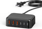 USB C Fast Charger, 100W GaN 6 Port Type C Charging Station Hub Block Cube by BREEKET