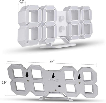 EDUP HOME 3D LED Digital Wall Clock/Desk Alarm Clock - Image 3