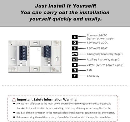 Thermostat for Home, Premium Heat Pump Room Temperature Controller, - Image 5