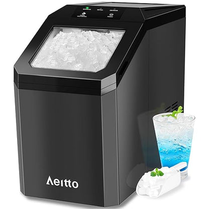 Aeitto Nugget Ice Maker Countertop, Rapid Ice Release in 5 Mins, Large Capacity by Aeitto