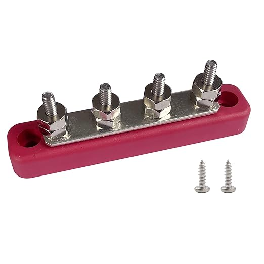 4 x #10 Studs Bus Bar, Ampper 4.2" Power Distribution Block Brass Battery - Image 3