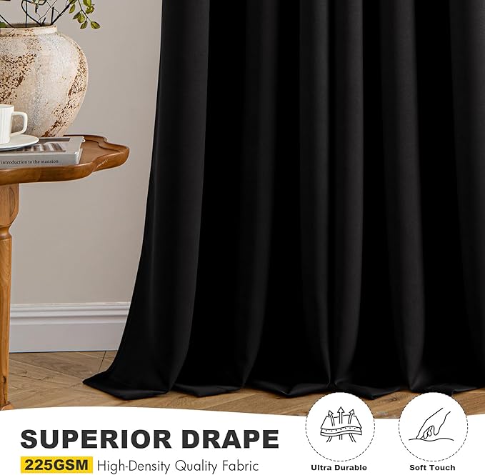 MIULEE Black Blackout Curtains - Image 5
