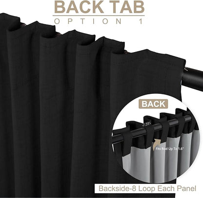100% Blackout Shield Linen Blackout Curtains - Image 3