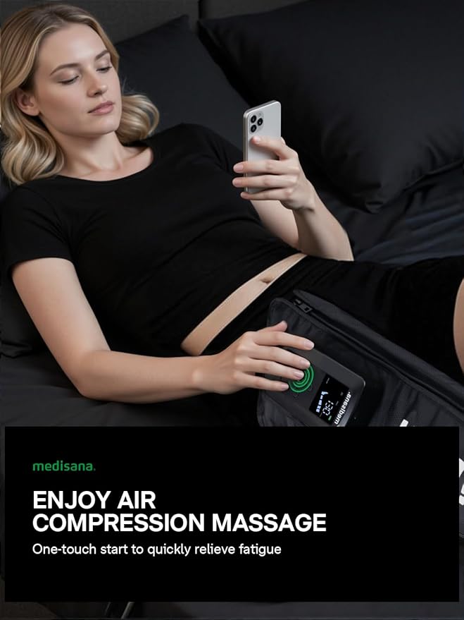 Medisana Leg Compression Massager, Cordless Rechargeable Air Pressure Boot - Image 5