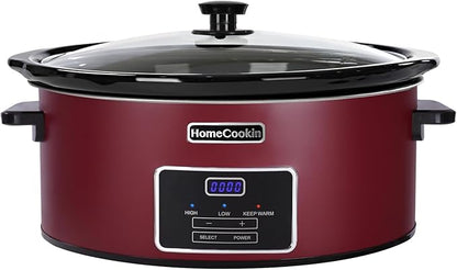 HOMECOOKIN 8 Quart Programmable Slow Cooker, Kitchen Appliances, Perfect by HOMECOOKIN