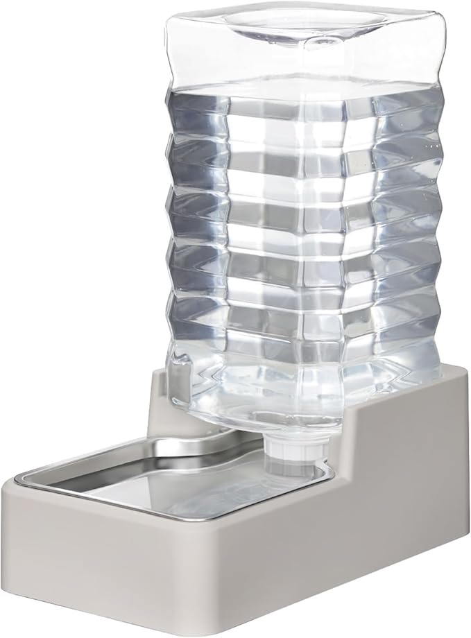 RIZZARI Stainless Steel Pet Water Feeder: 10L Large Gravity Waterer, Less by RIZZARI