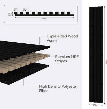 Premium Acoustic Wood Slat Wall Panels – Noise-Reducing Sound Absorption Panels - Image 4