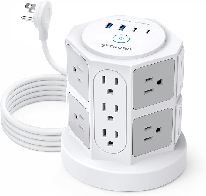 TROND Tower Surge Protector Power Strip by TRONDOfficial