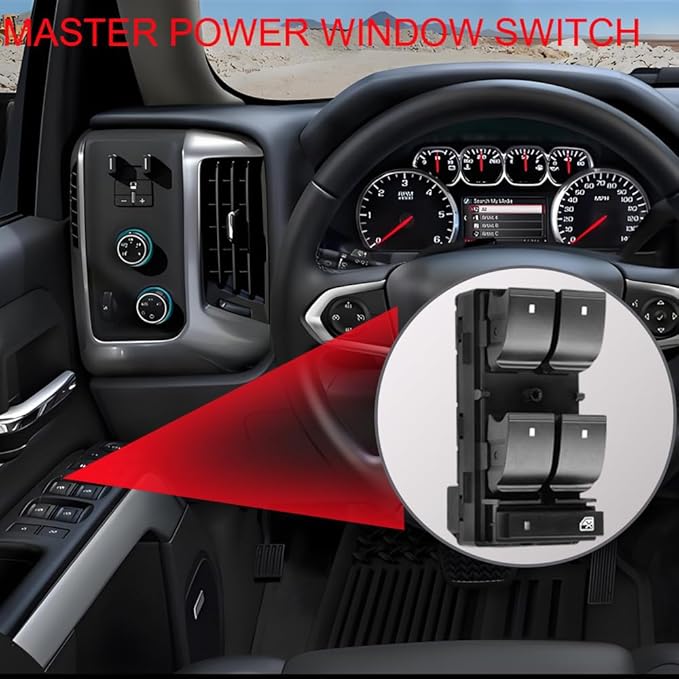 Power Window Master Control Switch Front Left Driver Side fit - Image 8