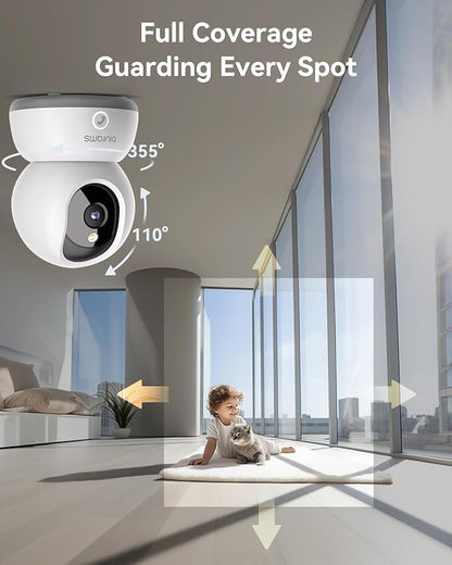 blurams 5G Indoor Camera, 2K Nanny Cam, 360° PTZ Pet Camera - Image 3