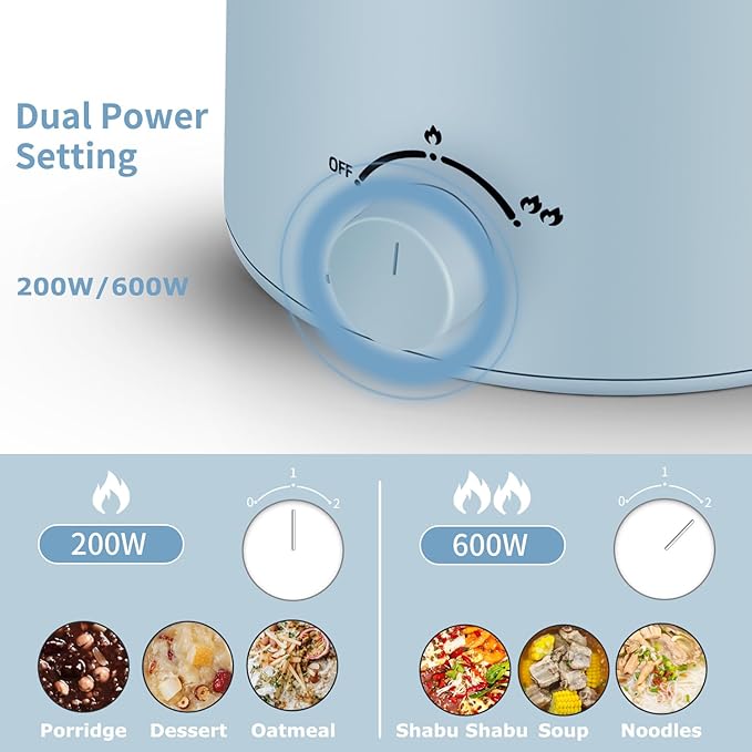 Topwit Hot Pot Electric, Electric Pot, 1.6L Ramen Cooker, Shabu-Shabu, Soup and - Image 2