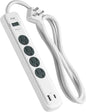 KMC 4-Outlet Surge Protector Power Strip, 1 USB-A & 1 USB-C Port, Power Strip by KMC