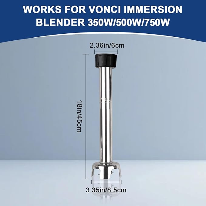 VONCI 18inch Commercial Immersion Blender Detachable Shaft, 500W & 750W - Image 3