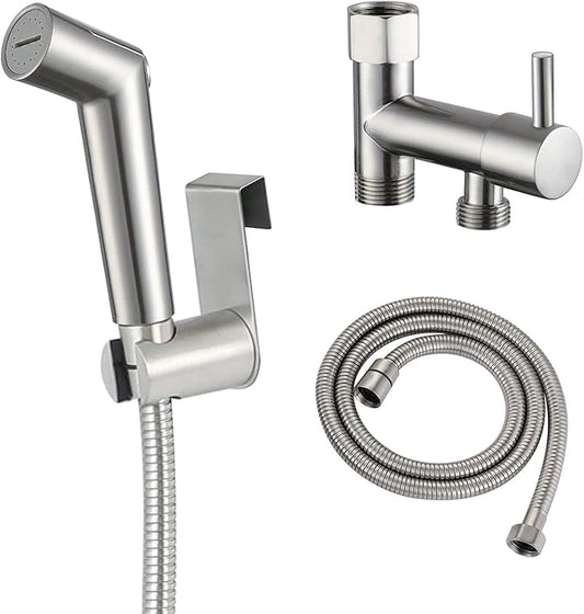 Bidet Sprayer for Toilet, Pressure Adjust Bidet Wand, Double Shut-Off Brass by SUMERAINFAUCETS
