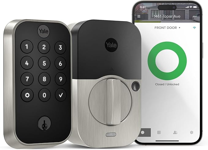 Yale Security Assure Lock 2 Deadbolt, Satin Nickel Keyed Smart Entry Door Lock by Yale