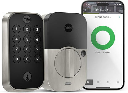 Yale Security Assure Lock 2 Deadbolt, Satin Nickel Keyed Smart Entry Door Lock by Yale