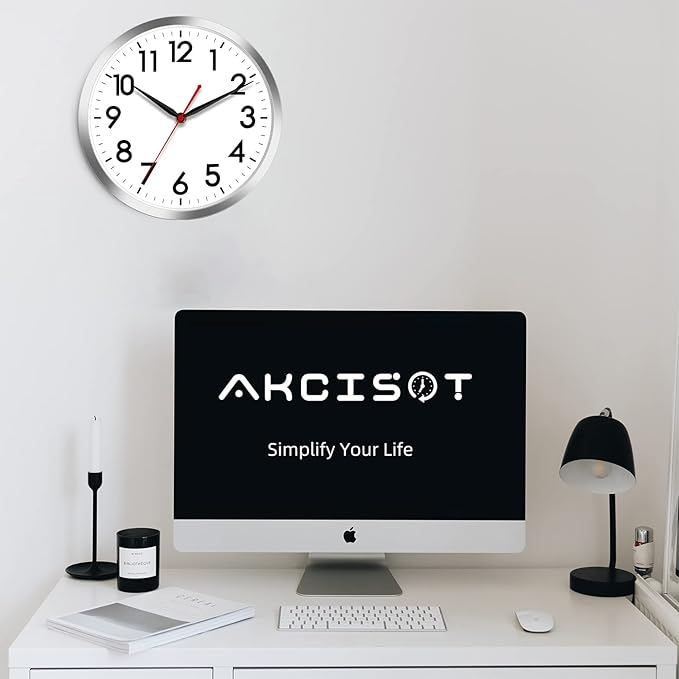 AKCISOT Wall Clock 14 Inch Large Silent Wall Clocks Battery Operated - Image 6