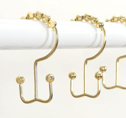 Goowin Shower Curtain Hooks Rings, Stainless Steel Gold Shower Curtain Hooks - Image 5