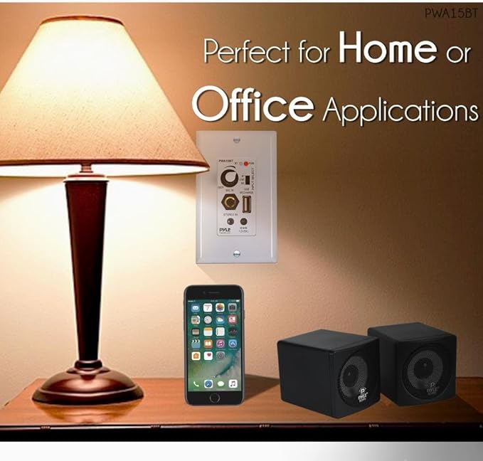 Pyle Wireless BT Receiver Wall Mount - 100W In-Wall Audio Control Receiver w/ - Image 4