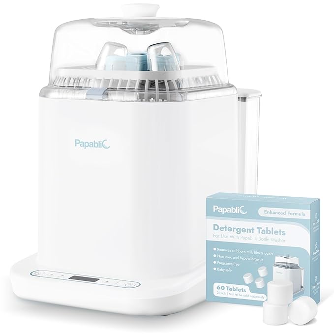Papablic Bottle Washer Pro, Baby Bottle Washer & Sterilizer & Dryer, 4-in-1 by Papablic