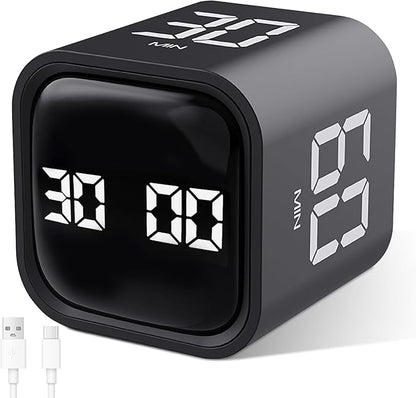 GuDoQi Multi-Function Cube Timer, 5/10/30/60 Min & Custom Count Down, Included by GuDoQi