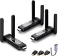 Wireless HDMI Transmitter and 2 Receiver, LED Display, Plug and Play, Smart by ANQIPUTECH
