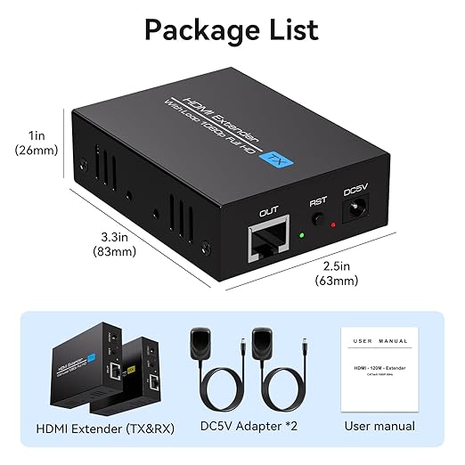 PVBCTCSID 400ft HDMI Extender Over Cat5e/6 1080P HDMI Monitor Extender Over - Image 7