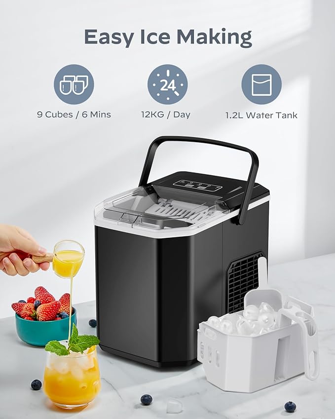 Silonn Ice Maker Countertop, Portable Ice Machine - Image 2