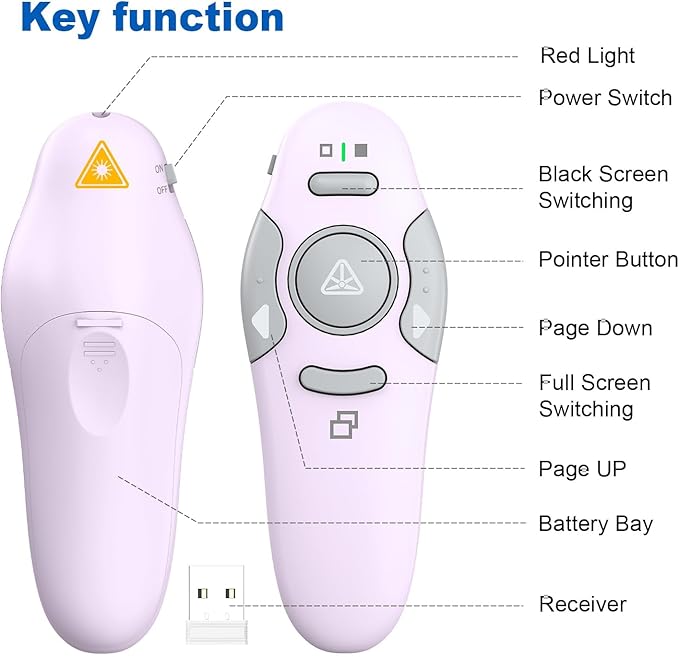 QUI Presentation Clicker Wireless Presenter Remote Clicker - Image 6