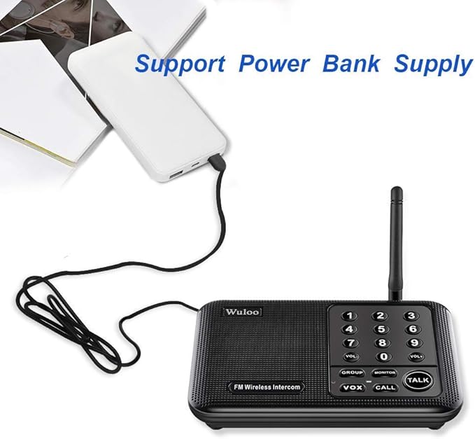 Wuloo Intercoms Wireless for Home 5280 Feet Range 10 Channel 3 Code, Wireless - Image 8