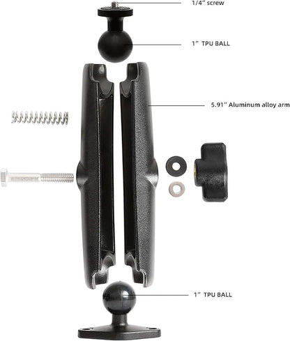 xik Heavy Duty 1/4"-20 Thread Mount: 5.91 inch Aluminum Long Arm - Image 3