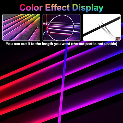 Acrylic Interior Car Ambient Lighting, Interior RGB LED Strip Kit - Image 5