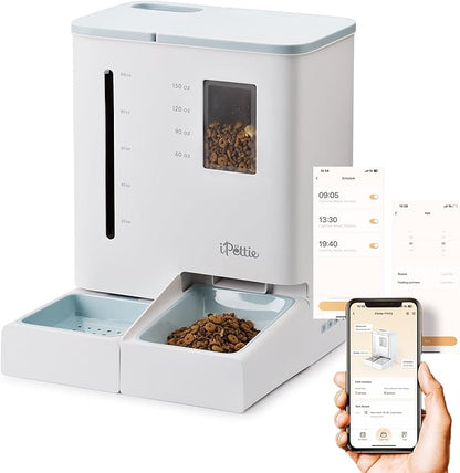 iPettie FW54 5G/2.4GHz WiFi Automatic Feeder and Waterer 2-in-1 Set by iPettie