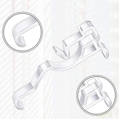 Valance Clips ZZLZX 10PCS 2-1/2" Clear Plastic Window Blinds Hidden Clip Retainer Holder for Horizontal Blinds Valance