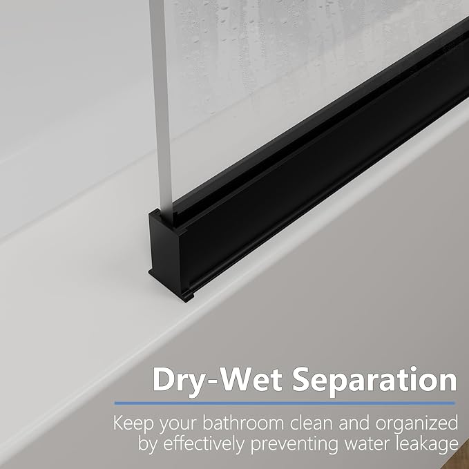 35" W x 60" H Bathtub Fixed Glass Panel, 3/8" Tempered Glass - Image 6