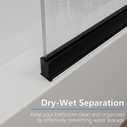 35" W x 60" H Bathtub Fixed Glass Panel, 3/8" Tempered Glass - Image 6