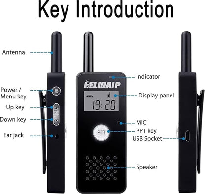 ELIDAIP T-M16 Small Walkie Talkies, Portable Two Way Radio - Image 7
