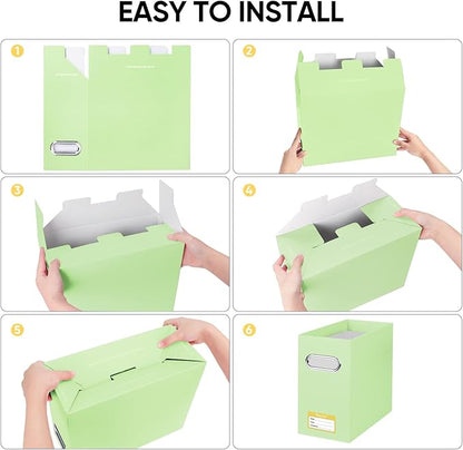 BALEINE File Organizer Box, Cardboard File Folder Organizer - Image 6