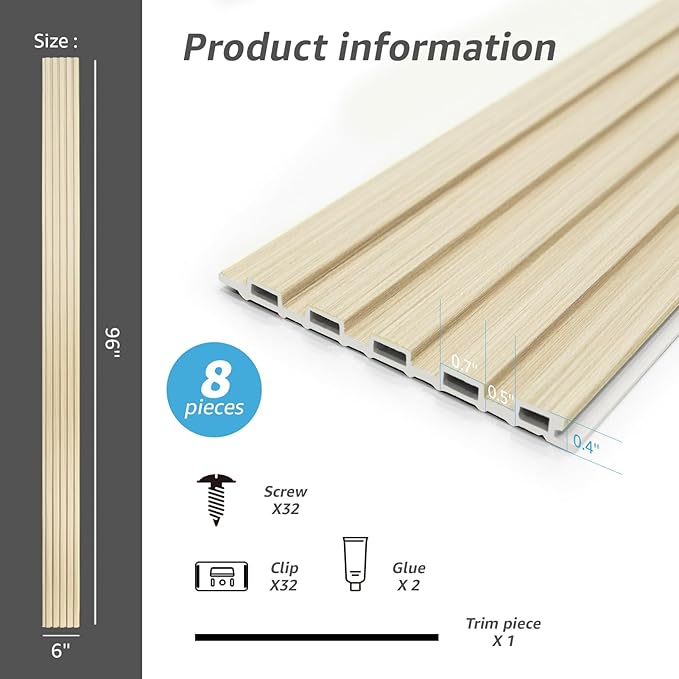 Art3d Slat Wall Panels, WPC Soundproof 3D Wall Paneling - Image 6