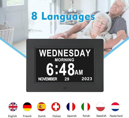 ybest 7 Inch Extra Large Day Date Time Digital Day Calendar Clock - Image 4