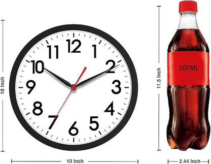 AKCISOT Wall Clock 10 Inch Silent Non-Ticking Modern Clocks Battery Operated - Image 2