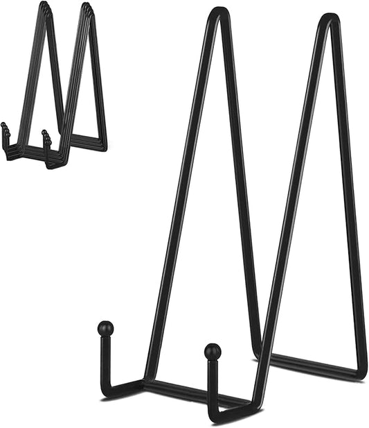 IBosins 5 Pack 10 Inch Plate Holder Display Stands, Large Metal Black Frame by IBosins