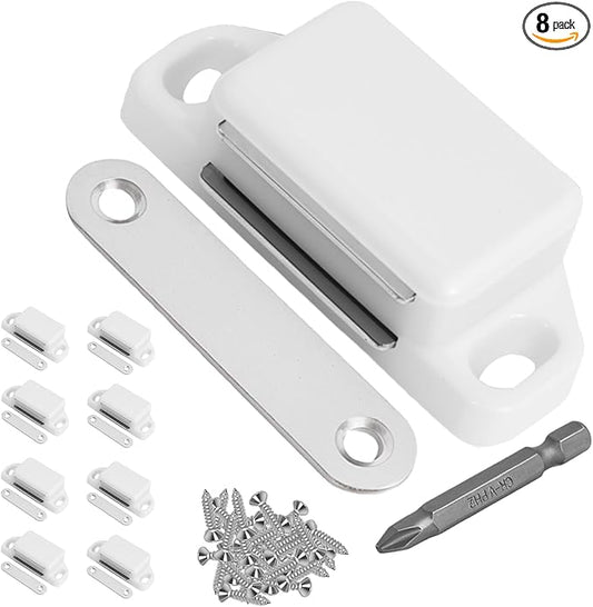 8 Pack Magnetic Push Latch, Heavy Duty Magnetic Touch Latch, by Unknown