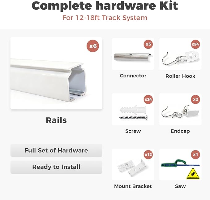 ChadMade Ceiling Track Kit - 18ft Wide - Image 6