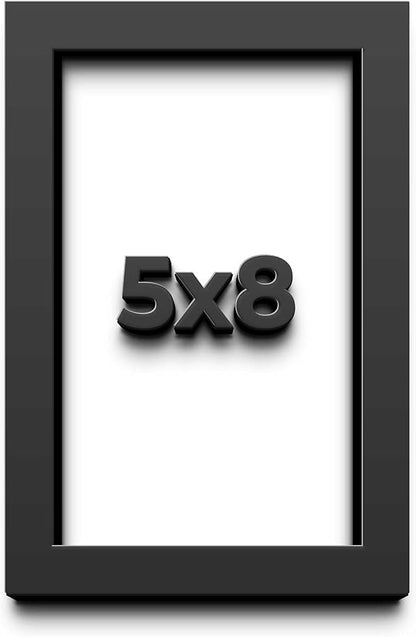 5x8 in Shadow Box Frame Black | 1 Inch Deep Solid Wood Shadowbox Display Frame by CustomPictureFrames